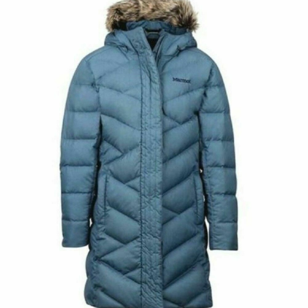 Marmot Women Varma Long Quilted Hooded Down Jacket - Picture 5 of 9